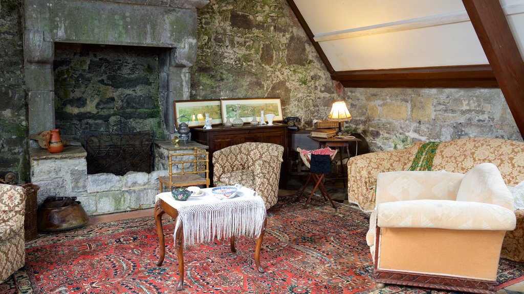 Dunguaire Castle featuring interior views, a castle and heritage elements