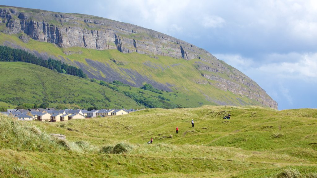 Knocknarea which includes tranquil scenes and mountains