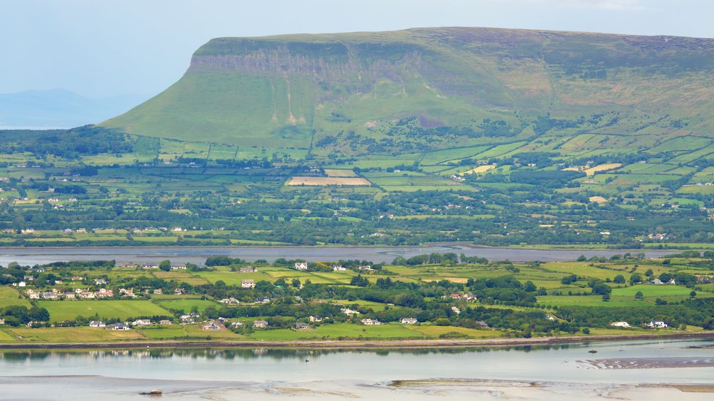 Knocknarea which includes a river or creek, landscape views and mountains