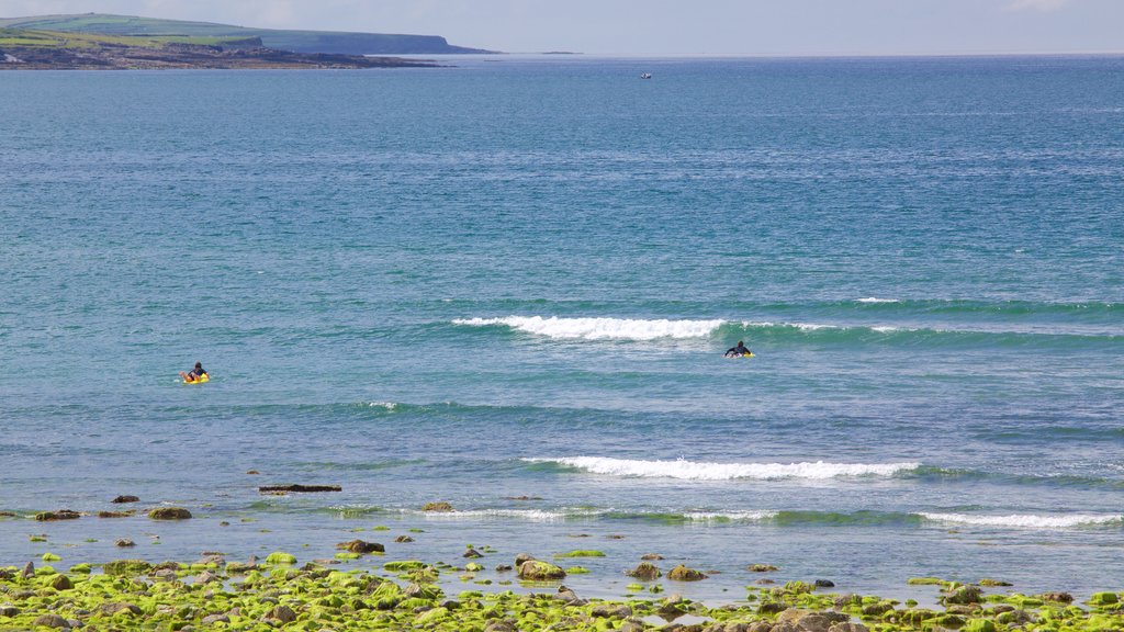 Strandhill Beach og byder på udsigt over kystområde og klippekystlinje