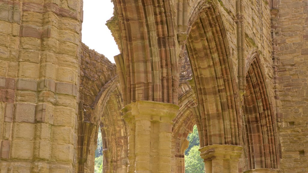 Tintern Abbey mostrando ruinas de un edificio, arquitectura patrimonial y elementos patrimoniales