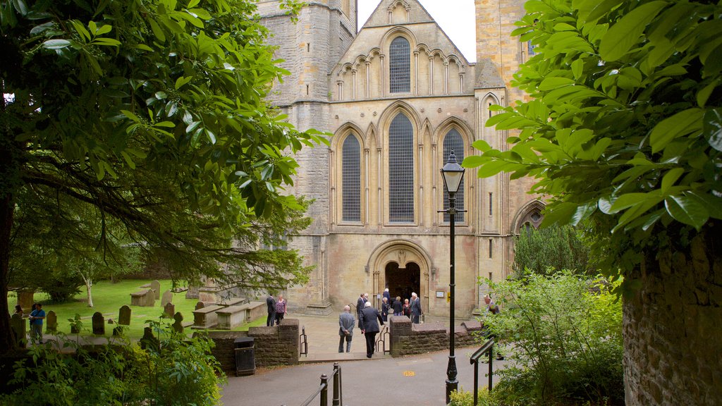 Llandaff Cathedral featuring religious aspects, heritage elements and heritage architecture