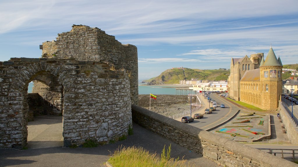 Aberystwyth Castle featuring a ruin and château or palace