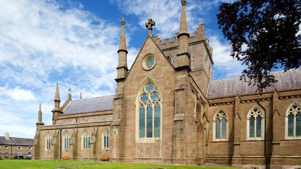 Armagh que incluye aspectos religiosos, elementos patrimoniales y arquitectura patrimonial