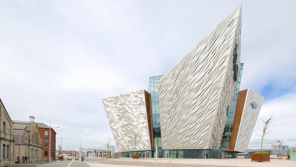 Titanic Belfast which includes modern architecture