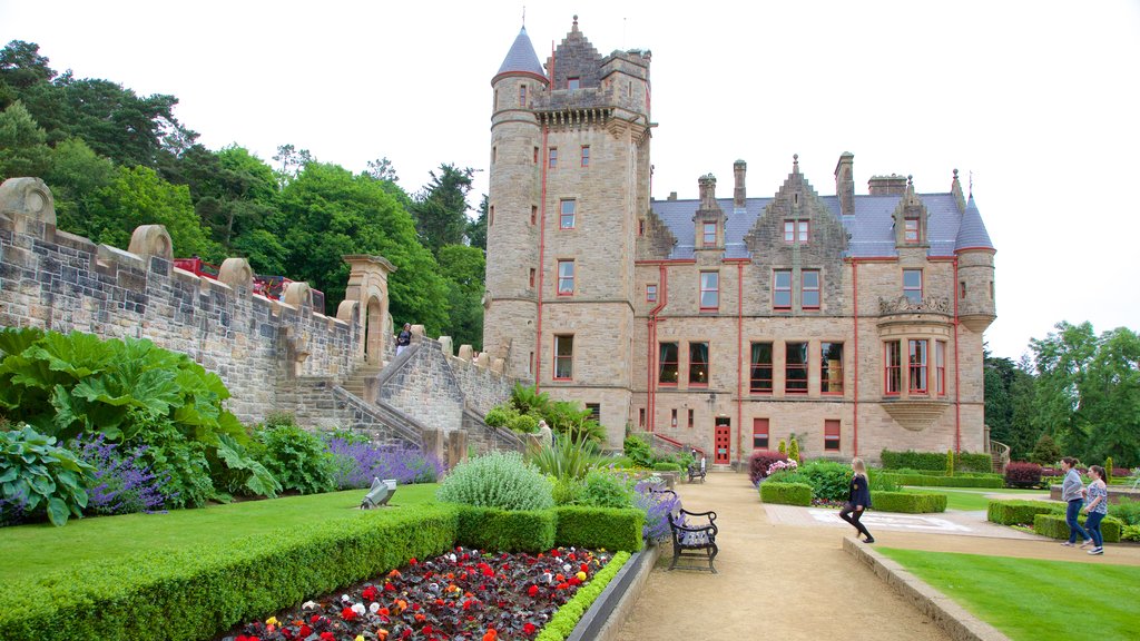 Belfast Castle featuring a castle, heritage architecture and a park