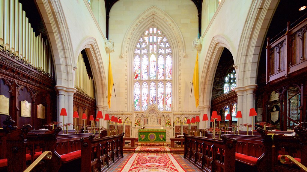 St. Columb\'s Cathedral featuring heritage elements, religious elements and interior views