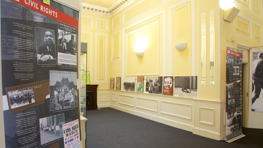 Museum of Free Derry and Bloody Sunday Memorial showing interior views