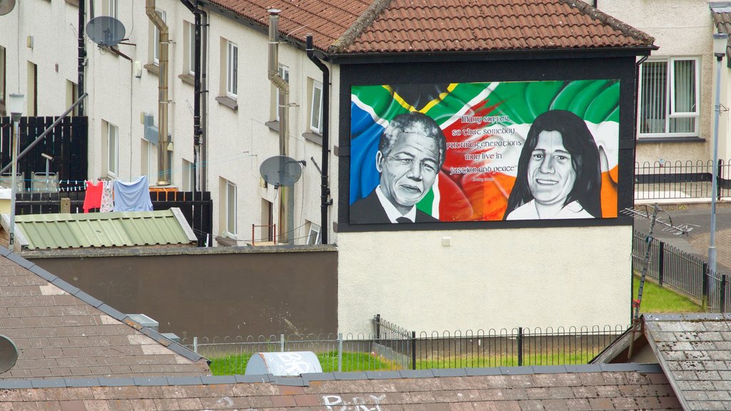 You are Now Entering Free Derry Mural which includes outdoor art