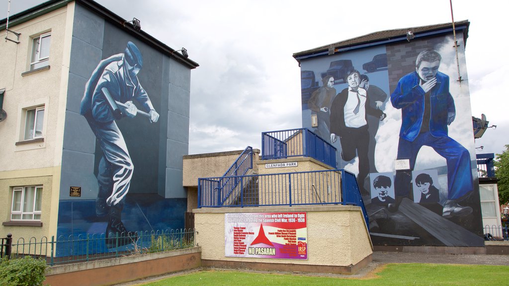 You are Now Entering Free Derry Mural which includes outdoor art