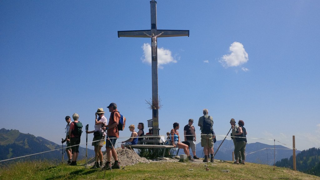 Spitzingsee which includes a monument, religious aspects and hiking or walking