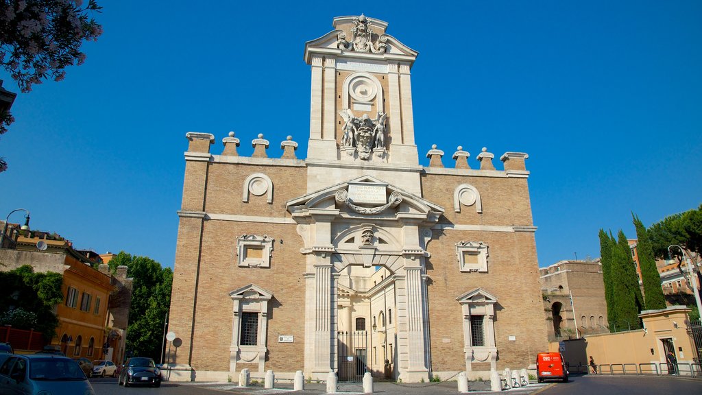 Via XX Settembre ofreciendo una iglesia o catedral, elementos patrimoniales y arquitectura patrimonial