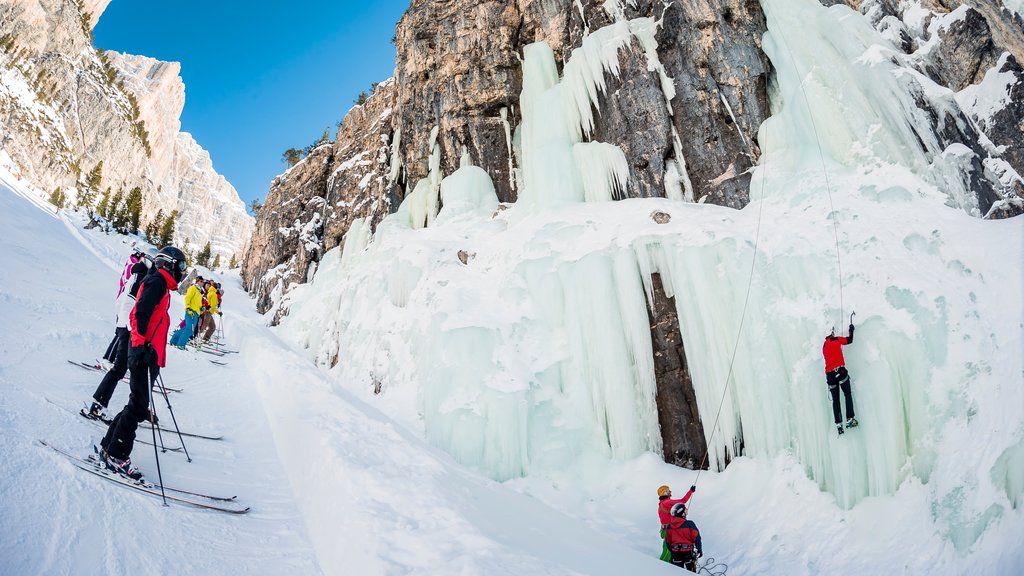 Cortina d\'Ampezzo Ski Resort showing climbing, snow and mountains