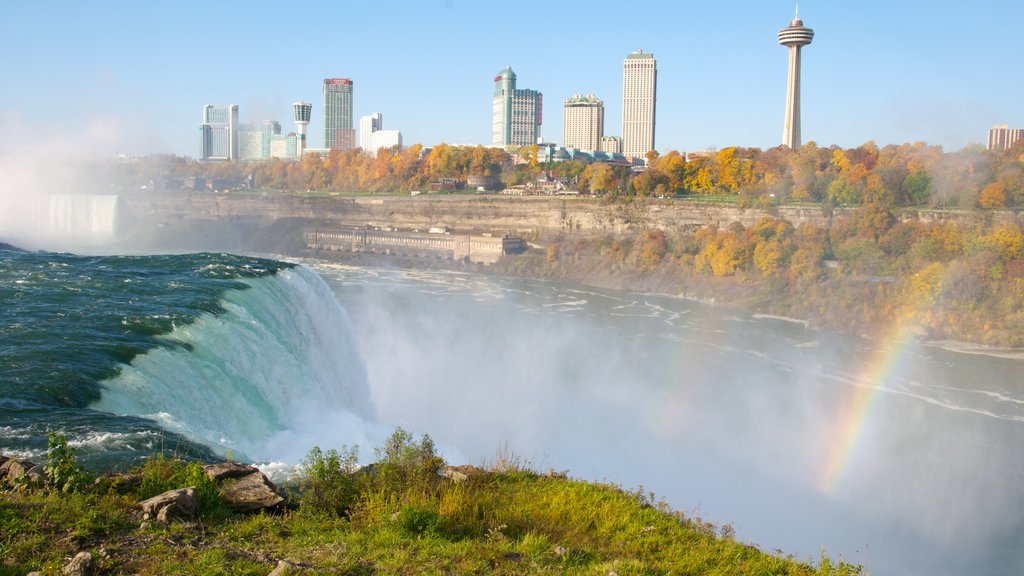 Bridal Veil Falls featuring a river or creek, a waterfall and a high-rise building