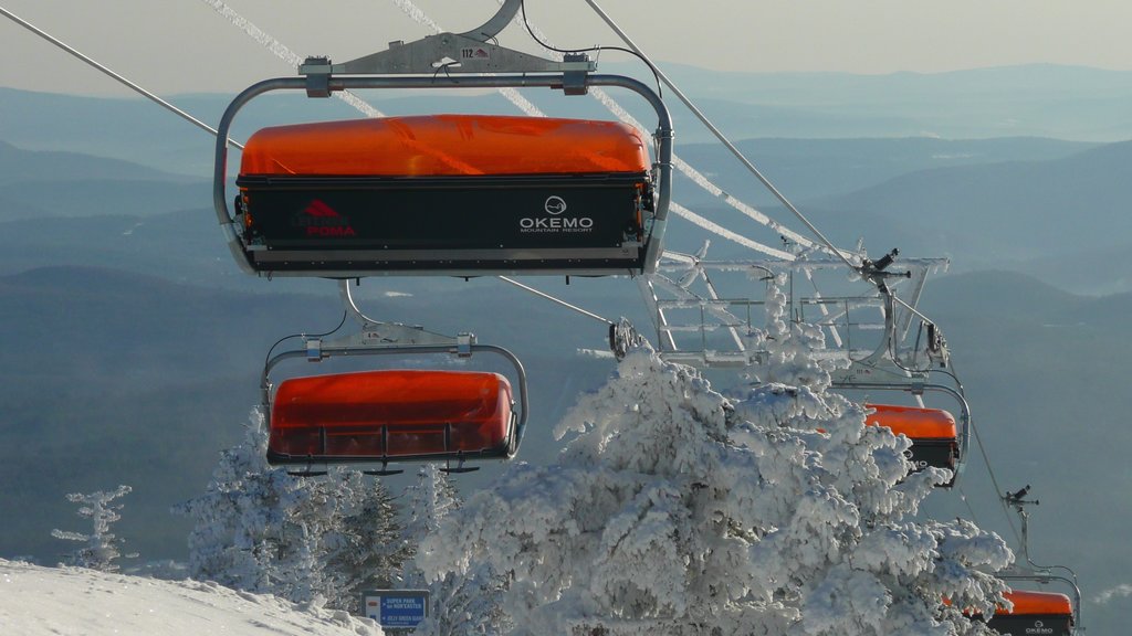 オケモ マウンテン スキー リゾート & ゴルフ クラブ 表示 雪 と ゴンドラ