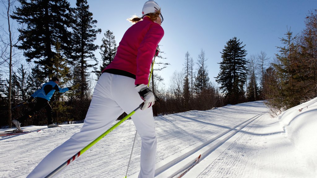 Silver Star Ski Resort showing cross country skiing and snow as well as a couple