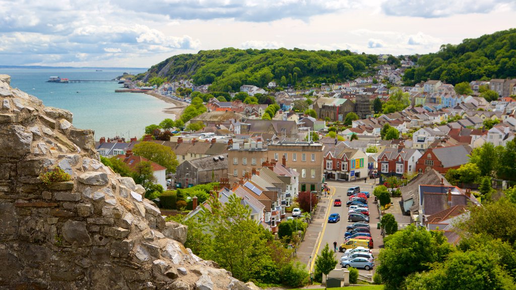 Swansea which includes a coastal town and general coastal views