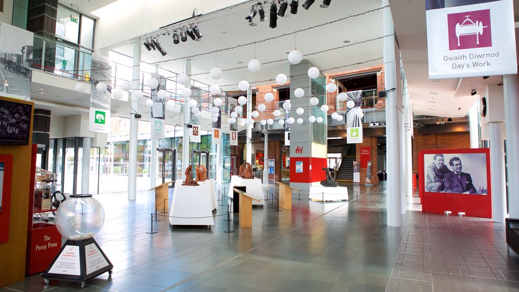 National Waterfront Museum showing shopping and interior views