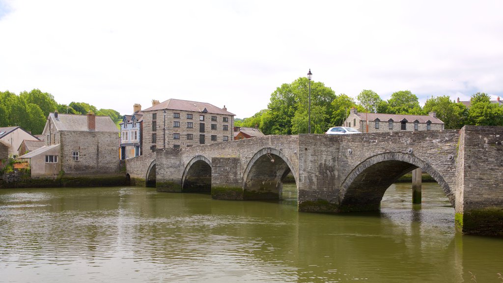 Cardigan featuring a bridge and a river or creek