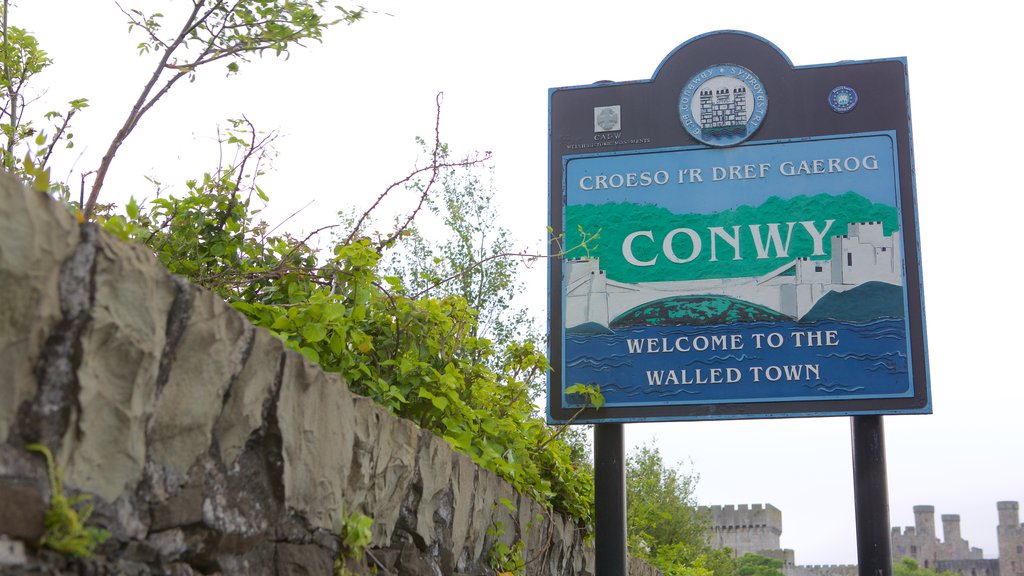 Conwy featuring signage