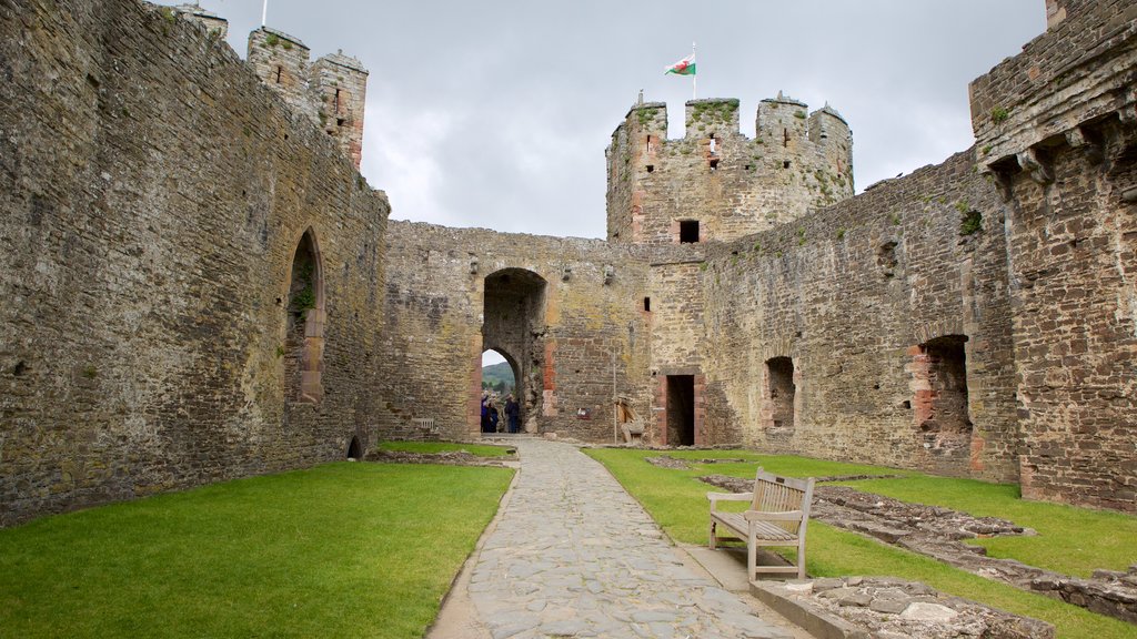 Castillo de Conwy ofreciendo elementos patrimoniales y un castillo