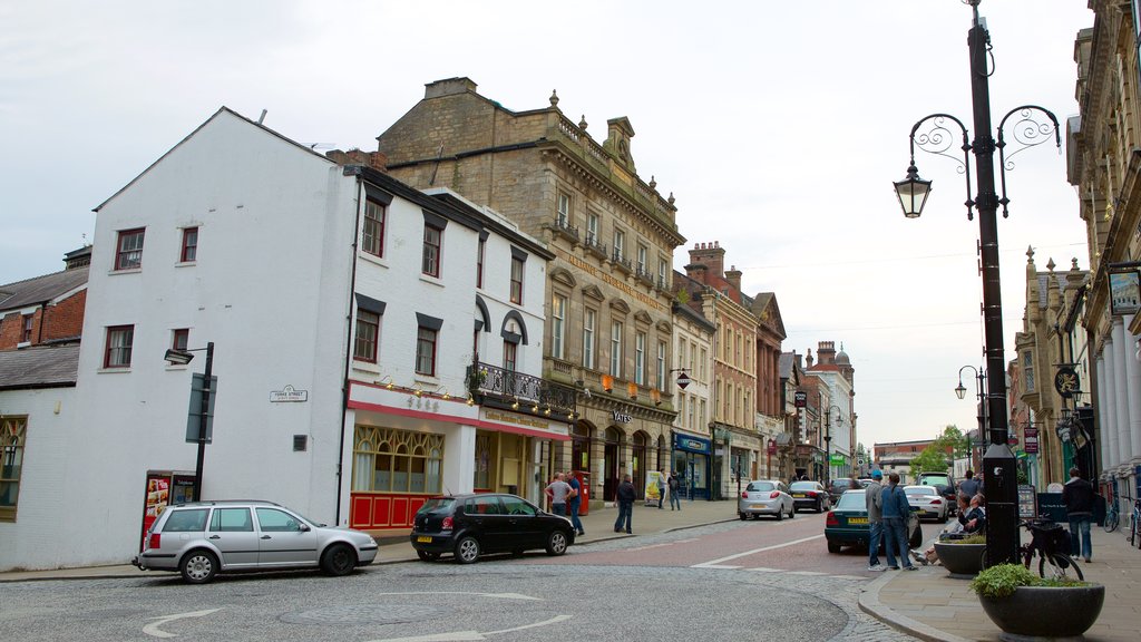 Wrexham showing street scenes