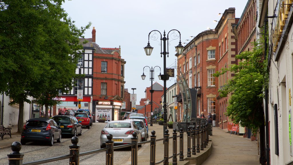 Wrexham showing street scenes