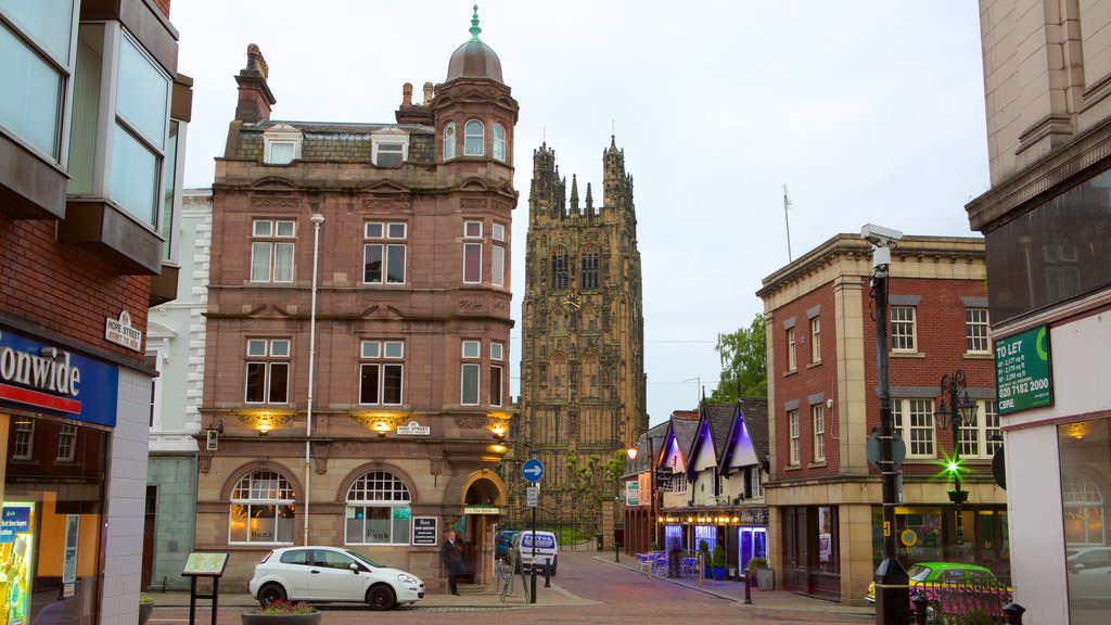 Wrexham showing street scenes