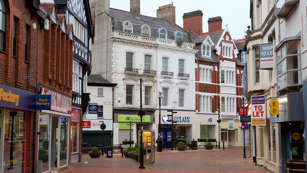 Wrexham showing street scenes