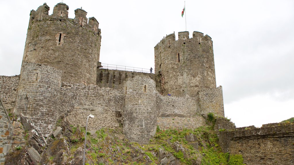 Castillo de Conwy mostrando un castillo y elementos patrimoniales