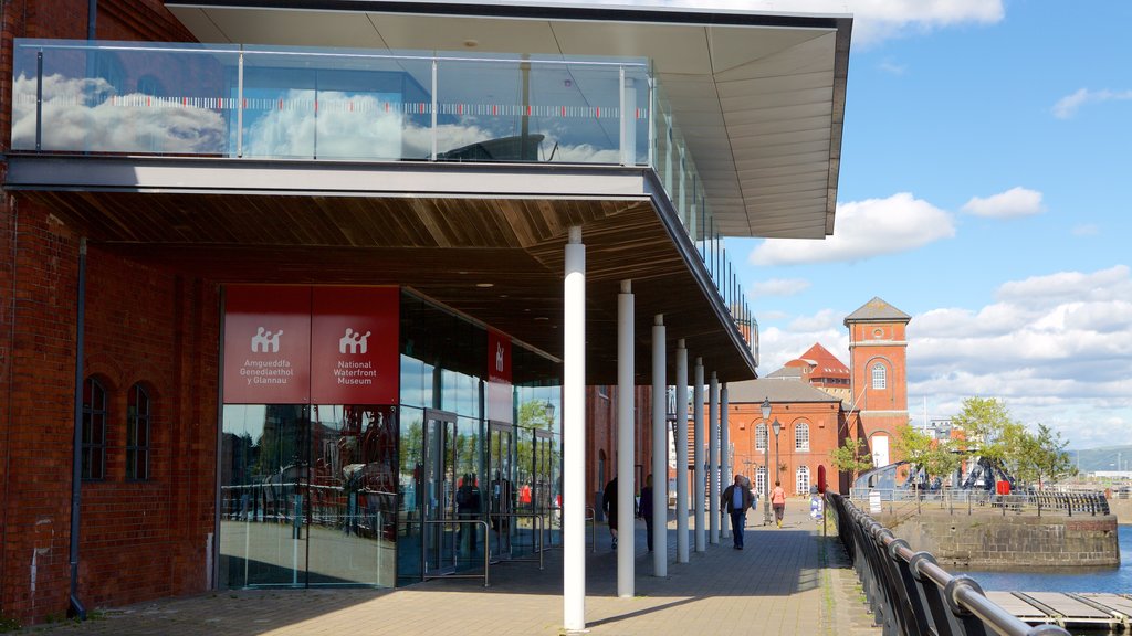 National Waterfront Museum featuring street scenes