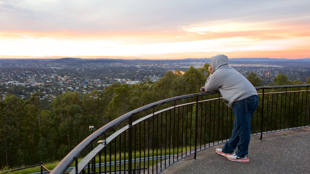 Mt. Coot-Tha showing views as well as an individual male