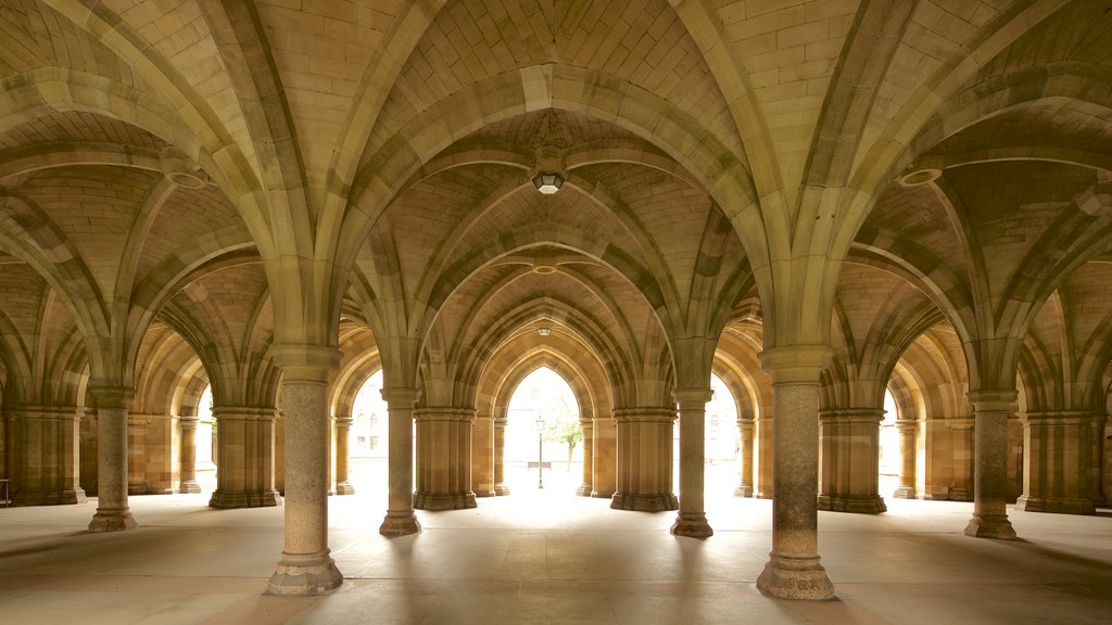 University of Glasgow que inclui arquitetura de patrimônio, vistas internas e elementos de patrimônio