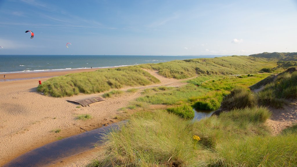 Balmedie Country Park featuring a beach