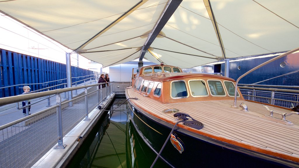 Royal Yacht Britannia which includes heritage elements and boating