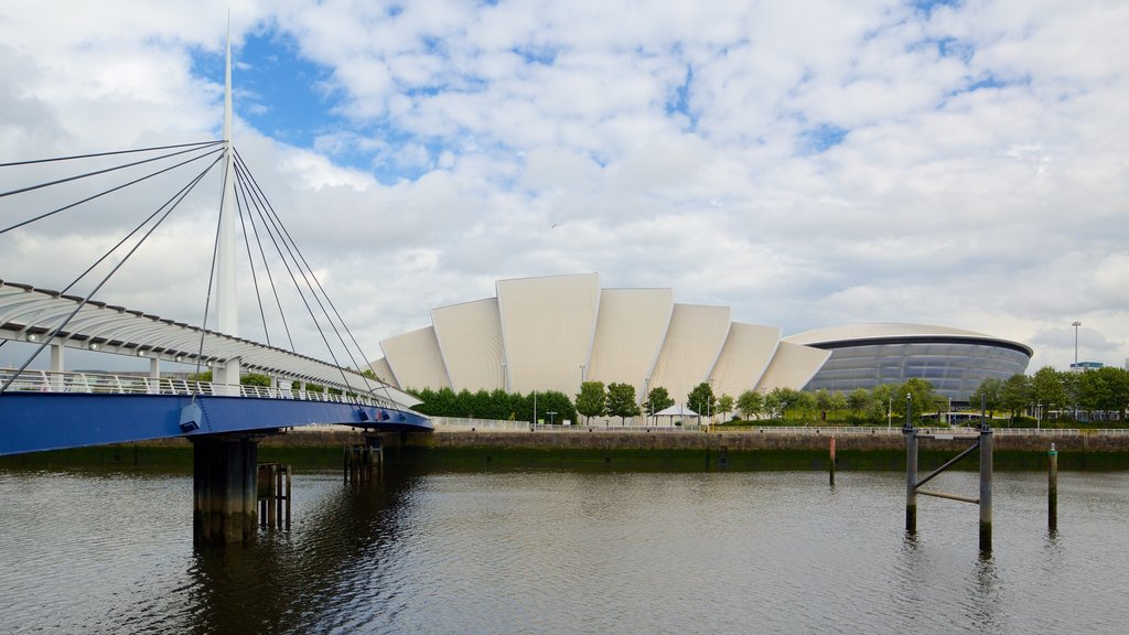 Scottish Exhibition and Conference Centre featuring a bridge and a river or creek