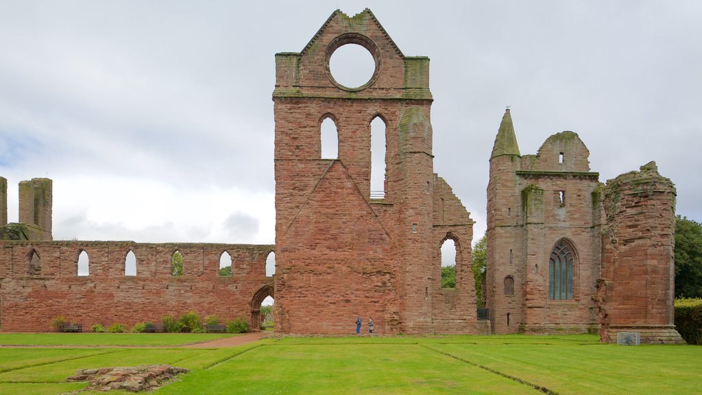 Arbroath Abbey which includes heritage architecture and heritage elements