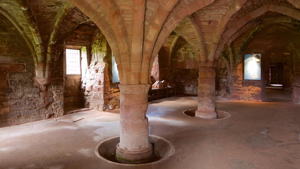 Arbroath Abbey featuring heritage elements, interior views and heritage architecture