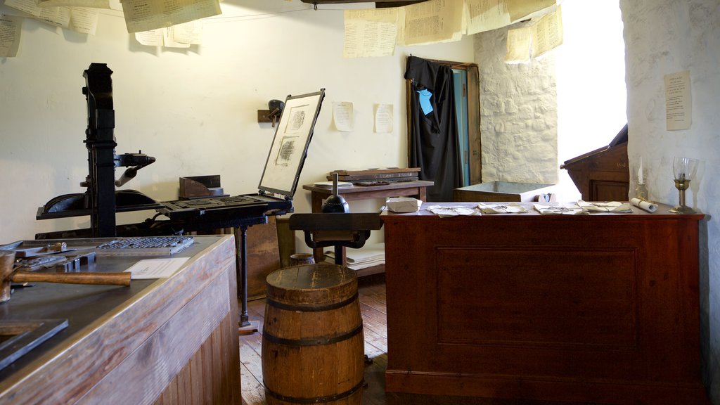 Callendar House showing interior views and heritage elements