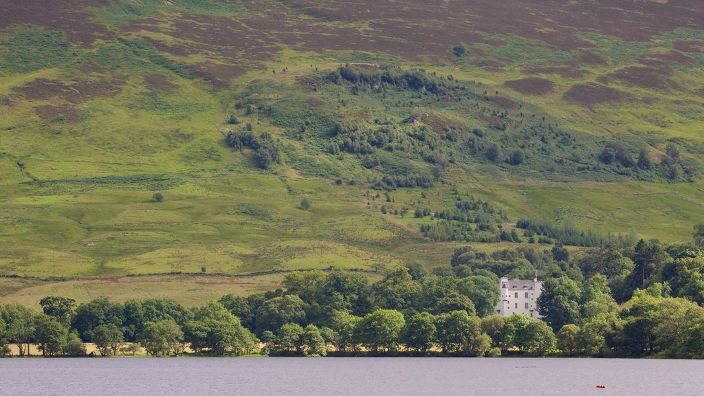 Loch Earn featuring farmland