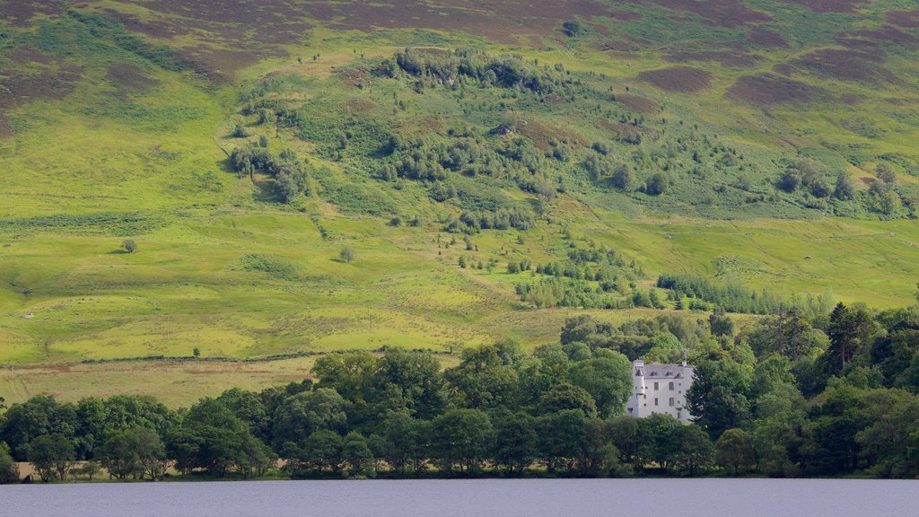 Loch Earn featuring farmland