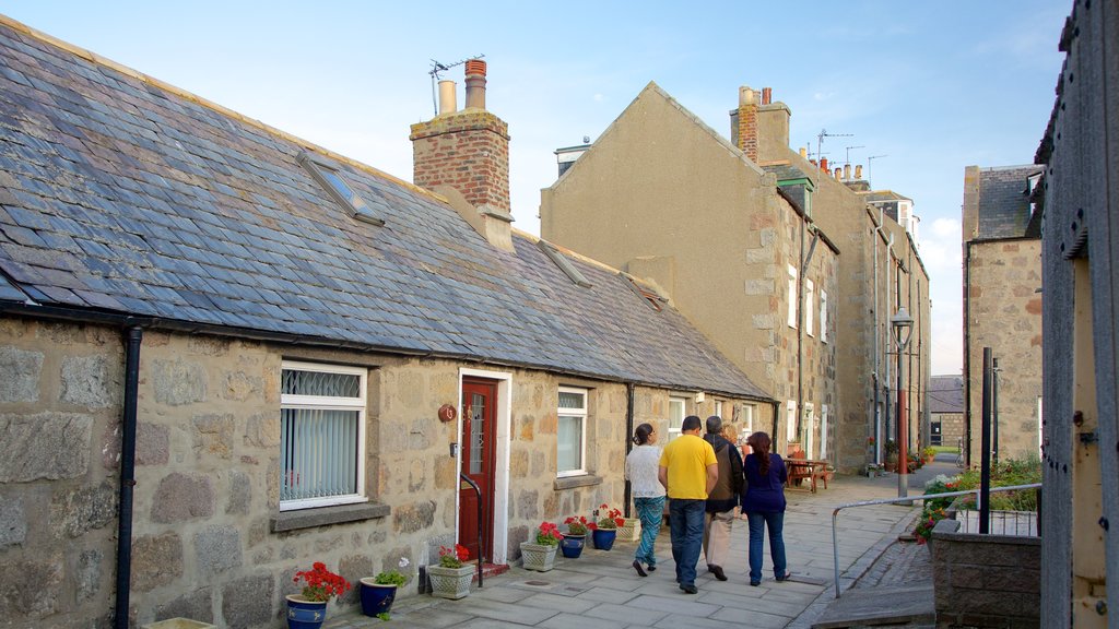 Aberdeen showing street scenes as well as a small group of people