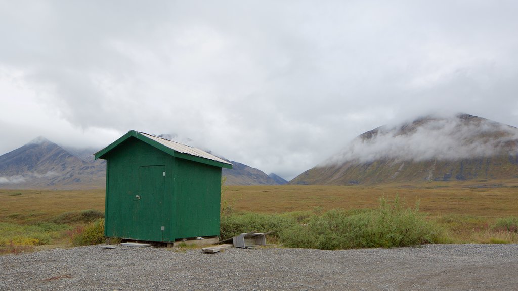 Parc national et réserve Gates of the Arctic montrant brume ou brouillard et paysages paisibles