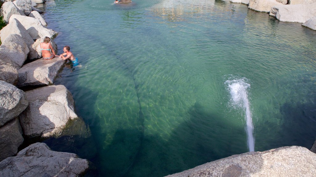 Chena Hot Springs ofreciendo una fuente y una alberca