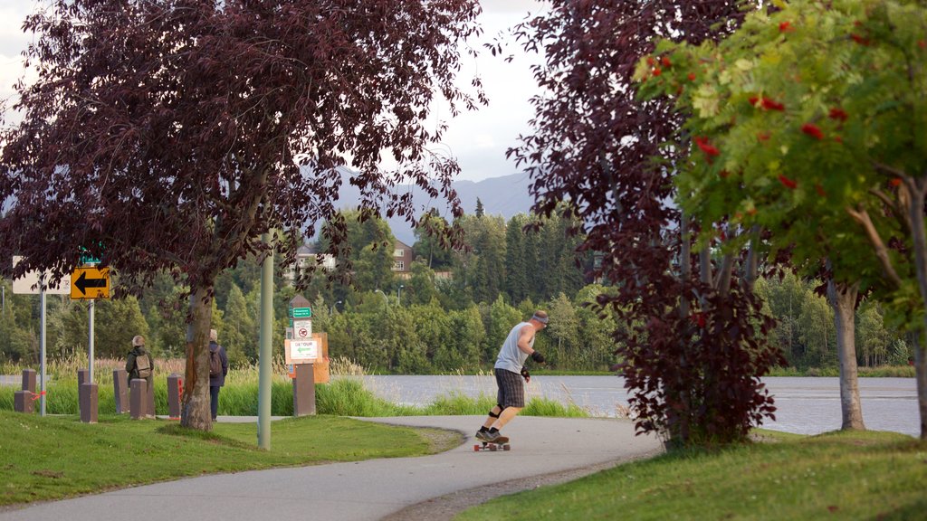 Ruta costera Tony Knowles mostrando un parque