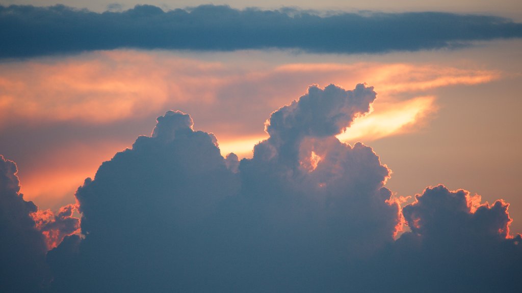 Steel Pier toont een zonsondergang