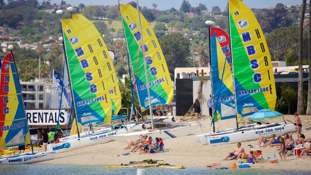 Mission Bay featuring a sandy beach