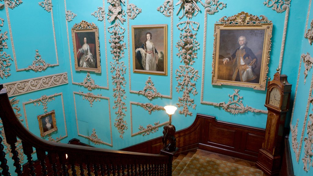 Powderham Castle showing interior views