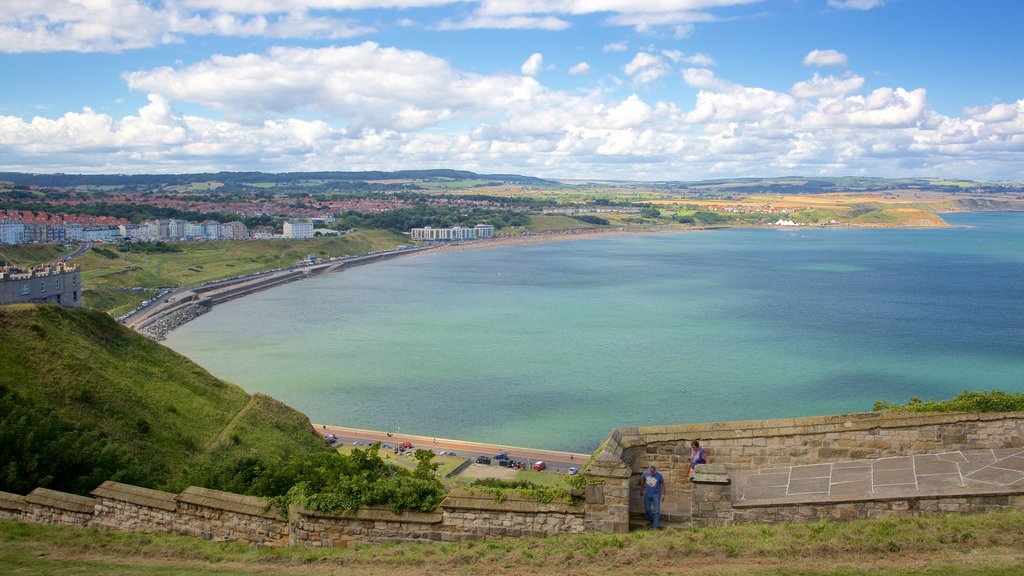 North Bay Beach which includes general coastal views, a coastal town and landscape views