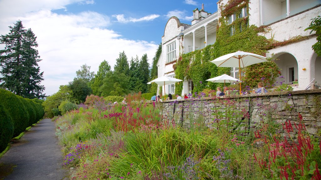 Lake District Visitor Centre at Brockhole featuring a garden and heritage architecture